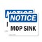 Signmission Mop Sink, 18 in W x Rectangle, Plastic OS-2PACK-NS-P-1218-L-14248 - alternate 1